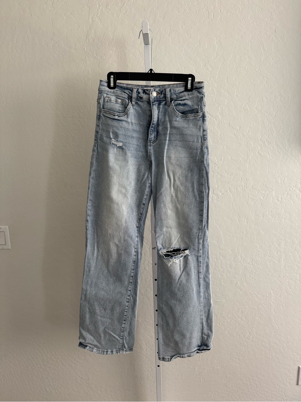 Relaxed Fit Light Blue Distressed Women’s Jeans